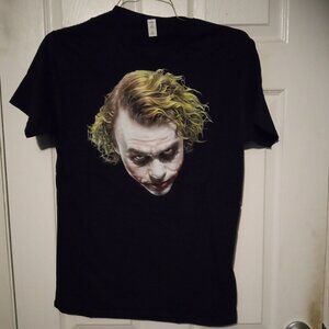 Batman The Joker T-Shirt Men's Size Small with stickers